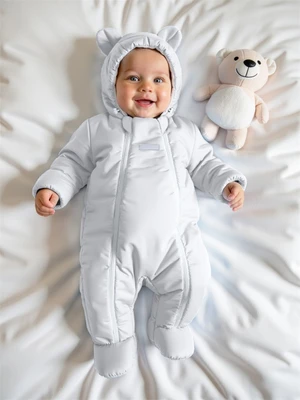 Комбинезон детский демисезонный Amarobaby Spring, белый AB-OD23-6201N-BE-62