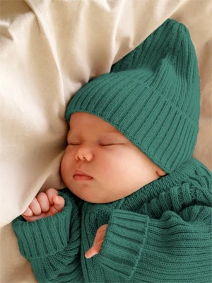 Шапка детская вязаная Amarobaby Pure Love Tot, демисезонная, зеленый AB-OD22-PLT16/13-40
