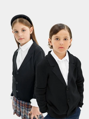 Пиджак Amarobaby Pure Love School, вязаный, черный AB-OD23-PLS30/09-122