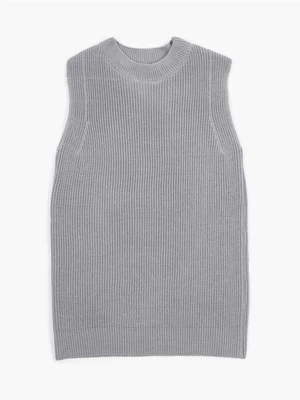 Жилет для девочки Amarobaby KNIT Long, серый AB-OD21-KNITL10/11-122