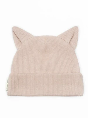 Чепчик (шапочка) детская AMAROBABY Fashion Cat, бежевый AB-OD22-NE16FCa/03-38
