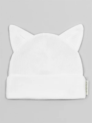 Чепчик (шапочка) детская AMAROBABY Fashion Cat, молочный AB-OD22-NE16FCa1/33-38