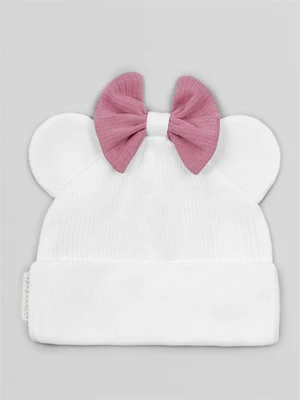 Чепчик (шапочка) детская AMAROBABY Fashion Mini, молочный AB-OD22-NE16FMi1/33-38
