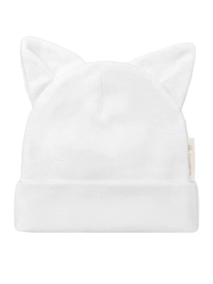 Чепчик (шапочка) детская AMAROBABY Nature essence cat, молочный AB-OD22-NE16Ca/33-38