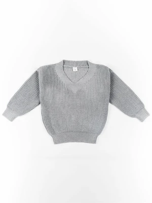 Свитер для девочки Amarobaby KNIT, серый AB-OD21-KNIT2601/11-122