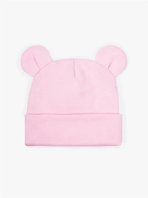 Чепчик (шапочка) детская AMAROBABY Nature essence bear, розовый AB-OD22-NE16Be1/06-38