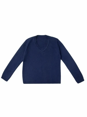 Джемпер для мальчика Amarobaby Pure Love, School, вязаный, синий AB-OD21-PLS2101/20-122