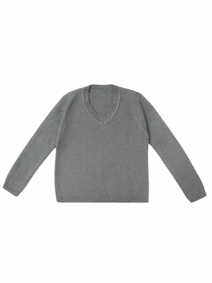 Джемпер для мальчика Amarobaby Pure Love, School, вязаный, серый AB-OD21-PLS2101/11-122