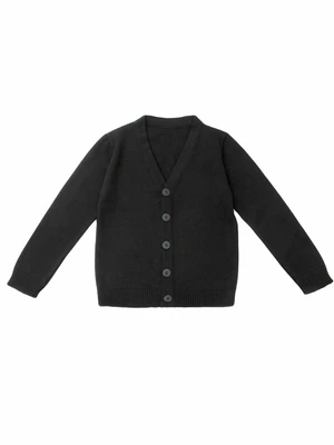 Кардиган для мальчика Amarobaby Pure Love, School, вязаный, черный AB-OD21-PLS1901/09-122