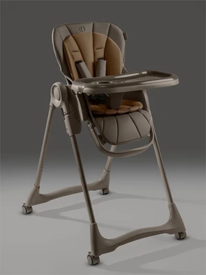 Стульчик детский для кормления Amarobaby, Gourmet, коричневый AB25-23GOU/12