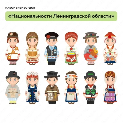 Набор бизибордов Логикус "Национальности Ленинградской области" 868641651