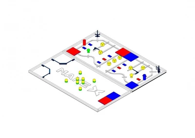 Ресурсный набор: соревновательное поле с элементами MakeX 2019 City Guardian Arena Expansion Kit for Blue Planet 2009993037