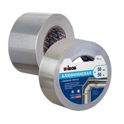 Клейкая лента алюминиевая 50 мм х 50 м UNIBOB 25790078