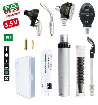Диагностический набор KaWe Комбилайт FO30 LED / E36 (EС) (офтальмоскоп 6 апертур, трансиллюминатор (диафаноскоп) и отоскоп LED с принадлежностями) 1602754432