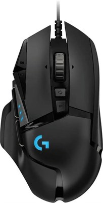 Мышь проводная Logitech G502 Hero, игровая, оптическая, USB, 25600dpi, черный [910-005474] 1976552