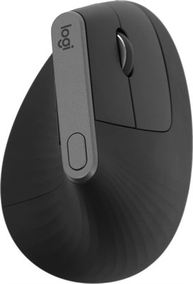 Мышь беспроводная Logitech MX Vertical, Bluetooth/Радио, вертикальная, оптическая, USB, 4000dpi, черный [910-005451] 2056280