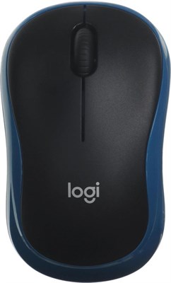 Мышь беспроводная Logitech M185, радио, оптическая, USB, 1000dpi, черный и синий [910-002632] 1891713