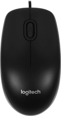 Мышь проводная Logitech M100r, оптическая, USB, 1000dpi, черный [910-006765] 1826270