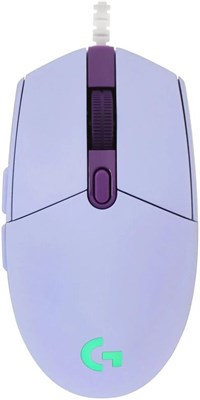 Мышь проводная Logitech G102 LightSync, игровая, оптическая, USB, 8000dpi, сиреневый [910-005857] 1972171