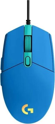Мышь проводная Logitech G102 LightSync, игровая, оптическая, USB, 8000dpi, синий [910-005810] 1972168