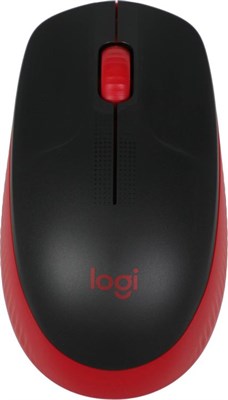 Мышь беспроводная Logitech M190, радио, оптическая, USB, 1000dpi, черный и красный [910-005908] 1929303