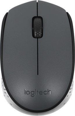 Мышь беспроводная Logitech M170, радио, оптическая, USB, 1000dpi, серый и черный [910-004642] 1854901