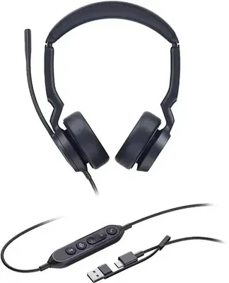 Гарнитура Yealink UH44 Dual UC USB-C/A, цвет черный 611051890