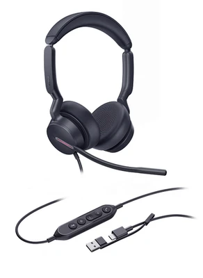 Гарнитура Yealink UH46 Dual UC USB-C/A, цвет черный 573592428
