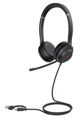 Гарнитура Yealink UH37 Dual UC USB-C/A, цвет черный 1076750546