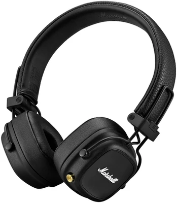 Гарнитура накладные Marshall Major IV черный беспроводные bluetooth оголовье (MAJOR IV BLACK) 1701298962