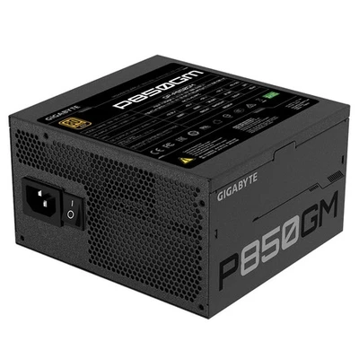 Блоки питания/ Power Supply Gigabyte GP-P850GM, 850W 80+ Gold (ATX, 2.31, Full modular, 1x24(20+4)pin, 2x4+4-pin CPU, 3xMolex, 4x6+2-pin PCIe, 8xSATA3, Active, 120x120mm, 150x140x86mm, APFC, black) 1460502120