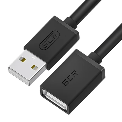 GCR Удлинитель 1.0m USB 2.0 AM/AF, черный, GCR-55069 1206073216
