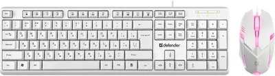 Клавиатура+мышь Defender Motion C-977 45977, цвет белый 1534585022