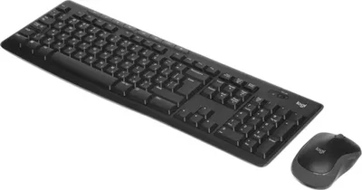 Клавиатура + мышь Logitech MK270 клав:черный мышь:черный USB беспроводная Multimedia (920-003381) 3776654