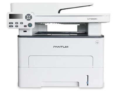 Pantum M7100DN, P/C/S, Mono laser, A4, 33 ppm (max 60000 p/mon), 525 MHz, 1200x1200 dpi, 256 MB RAM, PCL/PS, Duplex, ADF50, paper tray 250 pages, USB, LAN, start. cartridge 6000 pages 1774173827