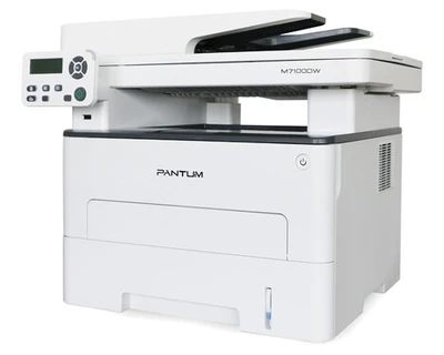 Pantum M7100DW, P/C/S, Mono laser, А4, 33 ppm (max 60000 p/mon), 525 MHz, 1200x1200 dpi, 256 MB RAM, PCL/PS, Duplex, ADF50, paper tray 250 pages, USB, LAN, WiFi, start. cartridge 1500 pages 94875283