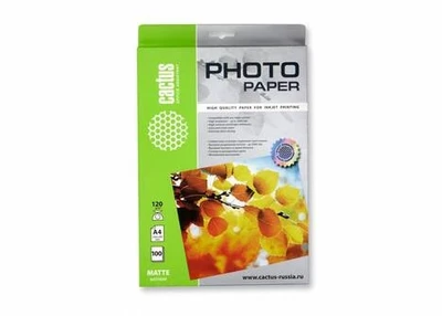 Бумага белый Cactus A4/120г/м2/100л./белый матовое, CS-MA4120100 408739704