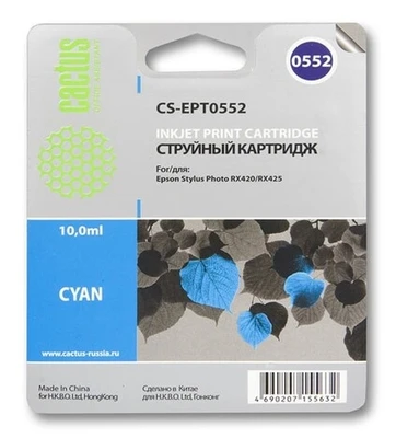 Картридж голубой Cactus CS-EPT0552 272652910