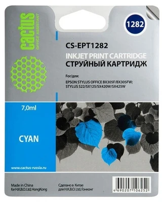 Картридж голубой Cactus CS-EPT1282 1044878828