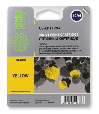 Картридж желтый Cactus CS-EPT1294 838015857