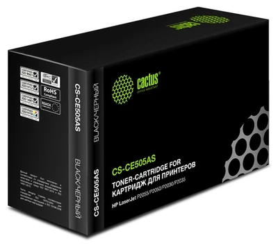 Картридж черный Cactus CS-CE505AS 229775477