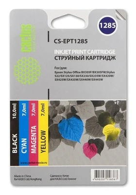 Картридж черный, голубой, пурпурный, желтый Cactus CS-EPT1285 2073956033