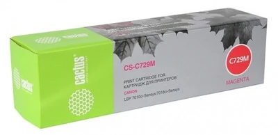 Тонер-картридж пурпурный Cactus CS-C729M 1323812486