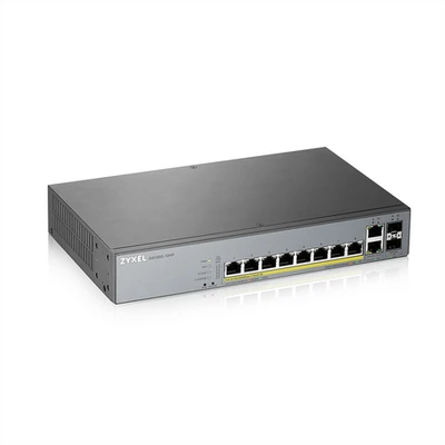 GS1350-12HP L2 коммутатор PoE+ для IP-видеокамер Zyxel GS1350-12HP, rack 19", 10xGE (8xPoE+), 2xSFP, бюджет PoE 130 Вт, дальность передачи питания до 235419768