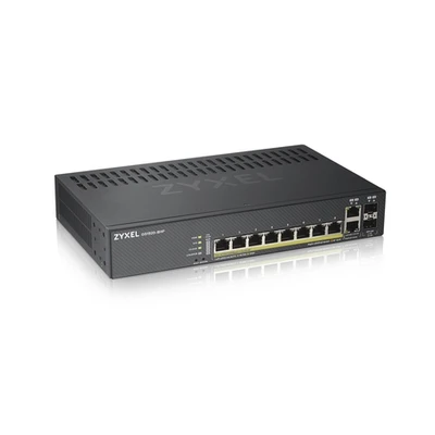 Zyxel Nebula Flex GS1920-8HPv2, 8xGE PoE+, 2xCombo (SFP/RJ-45), бесшумный (без вентилятора), бюджет PoE 130 Вт, автономное/облачное управление 470460752