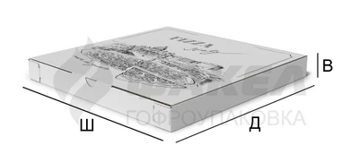 Коробка для пиццы на тонком тесте ИТАЛЬЯНО 1042509360