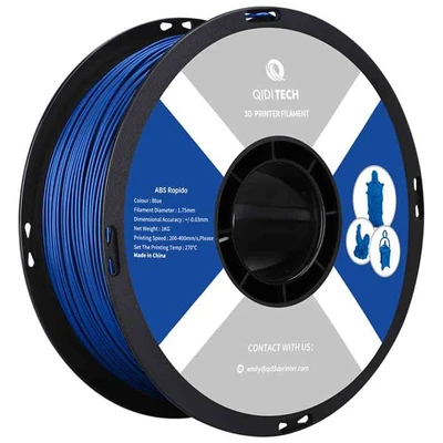 ABS Rapido пластик Qidi Tech Blue Синий 1,75 мм (1 кг) 1091008646