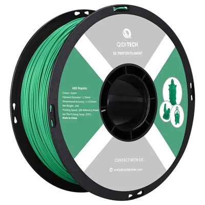ABS Rapido пластик Qidi Tech Green Зеленый 1,75 мм (1 кг) 2116778726
