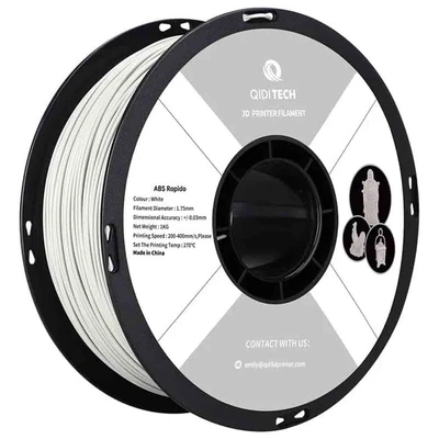 ABS Rapido пластик Qidi Tech White Белый 1,75 мм (1 кг) 997516264