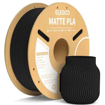 PLA Matte пластик Elegoo Black Черный 1,75 мм (1кг) 1900460847